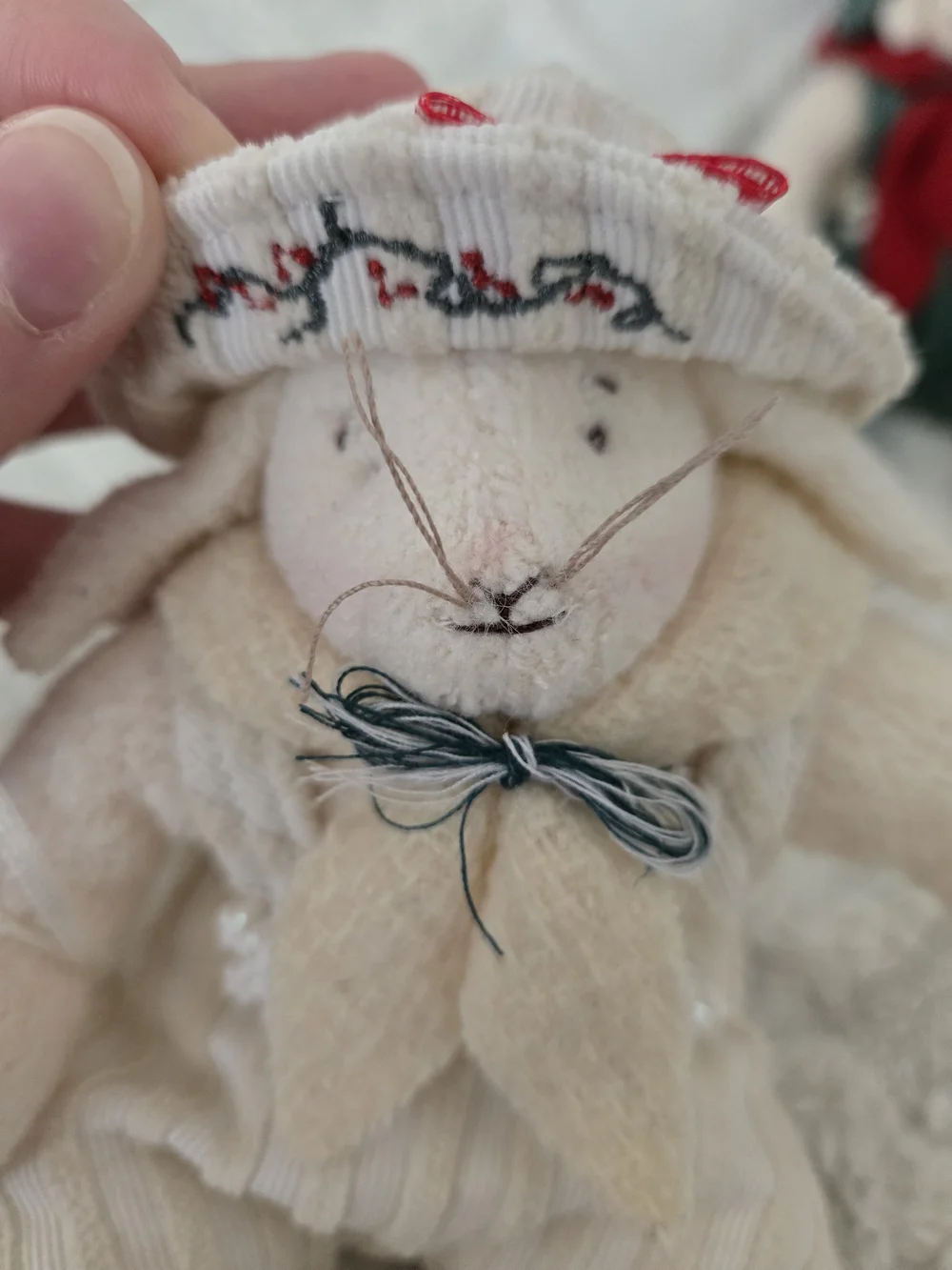 Bunnies By The Bay Plush Lamb Pair Holiday Stuffed Rabbit Cottagecore Decor